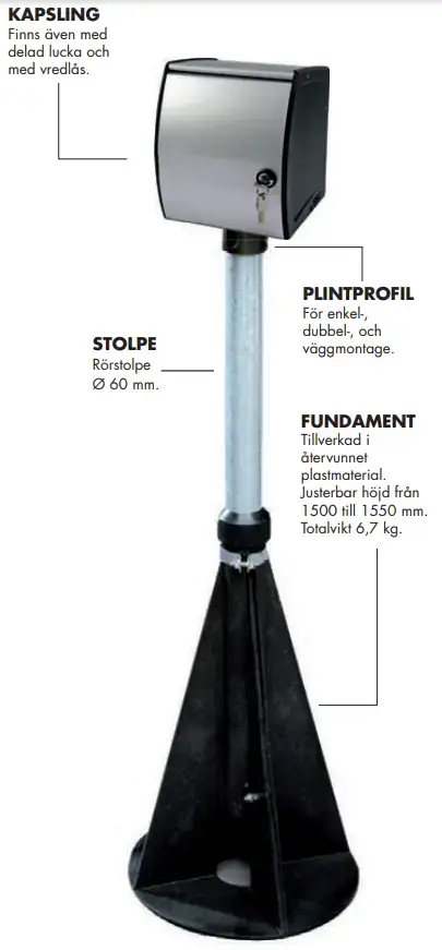 P100 – GFP stolpe komplett
