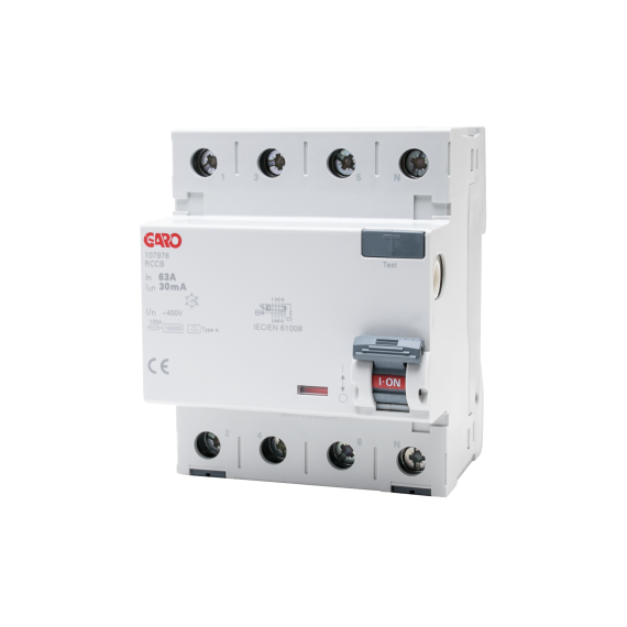 Jordfeilbryter 30mA 4×63 G12-0